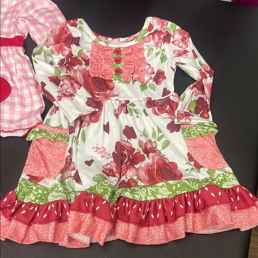 Floral Long Sleeve Dress with Ruffle Hem NWT size 2 4 5 6